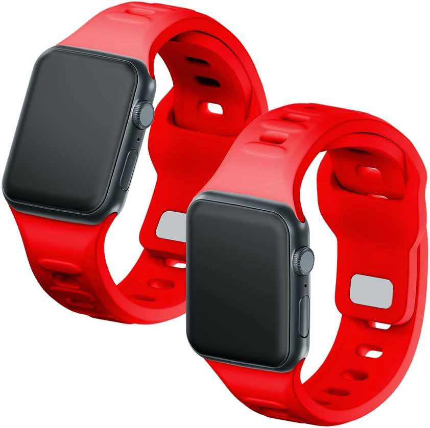 3MK silikoninė laikrodžio apyrankė, raudona, skirta Apple Watch 42/44/45/49mm