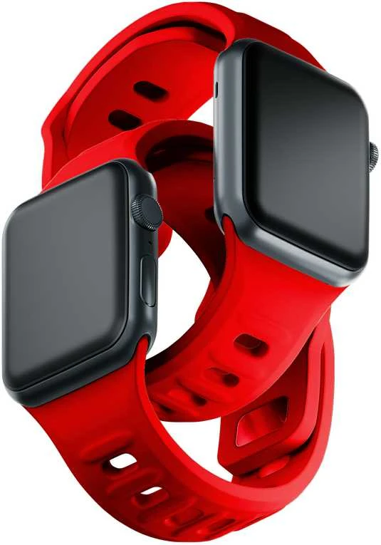 3MK silikoninė laikrodžio apyrankė, raudona, skirta Apple Watch 42/44/45/49mm