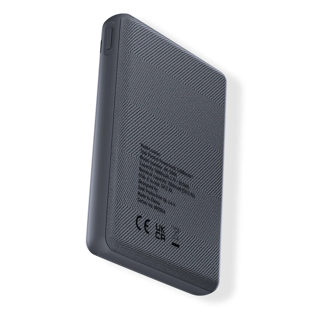 3Mk apsaugos priedai - 3mk kišeninė išorinė baterija 5000 mAh 12 W USB 1C-Pilkas