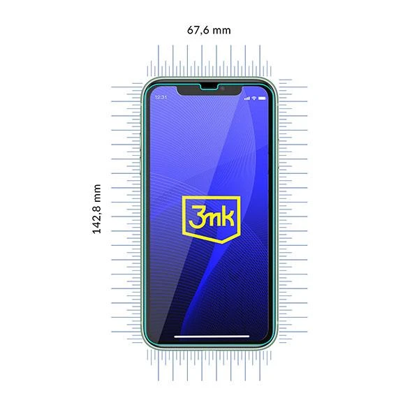 3MK FlexibleGlass Ekrano apsauga, Apple, iPhone XI, Nedūžtantis hibridinis stiklas, Skaidrus