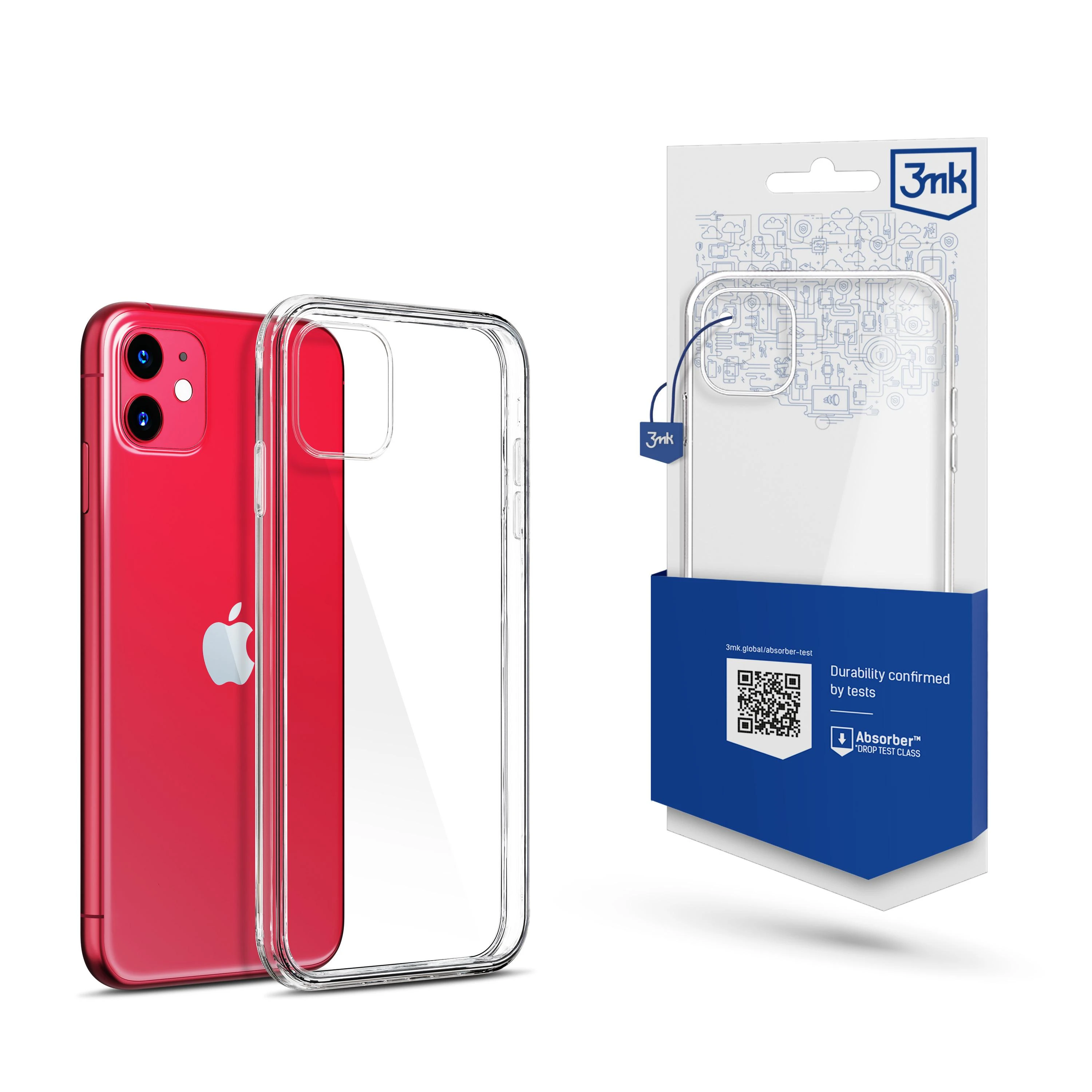 Dėklas 3MK skaidraus dėklo galinis dangtelis, Apple, iPhone XI, TPU, skaidrus