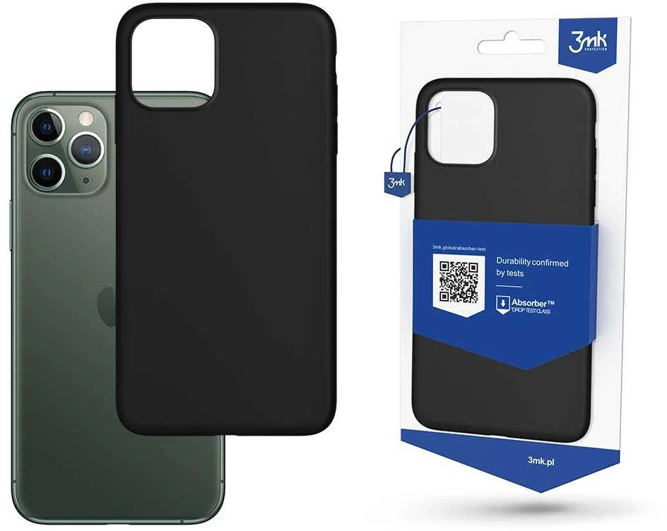 Dėklas 3MK Matt Case, Apple, iPhone 12/12 Pro, Juodas