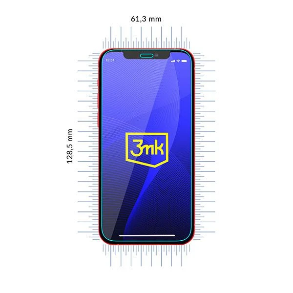 3MK FlexibleGlass skirtas iPhone 12 Mini, hibridinis stiklas, skaidrus, skaidrus ekrano apsauginis sluoksnis
