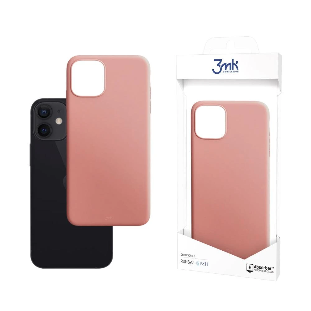 3Mk apsauginis matinis dėklas „iPhone 12 mini“ – rožinis