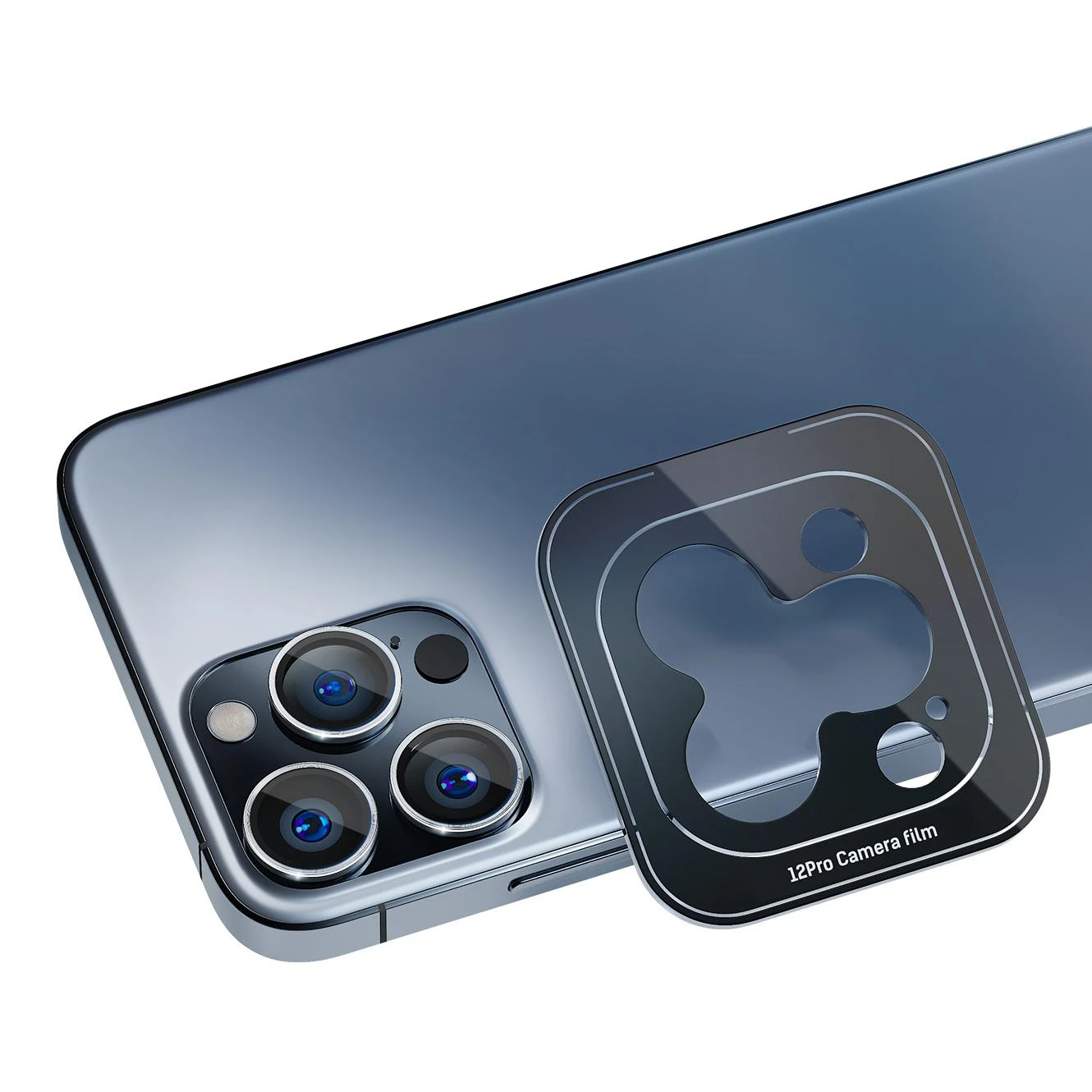3MK Lens Protection Pro Apple iPhone 12 Pro fotoaparato objektyvo apsauga su tvirtinimo rėmeliu 1 vnt.