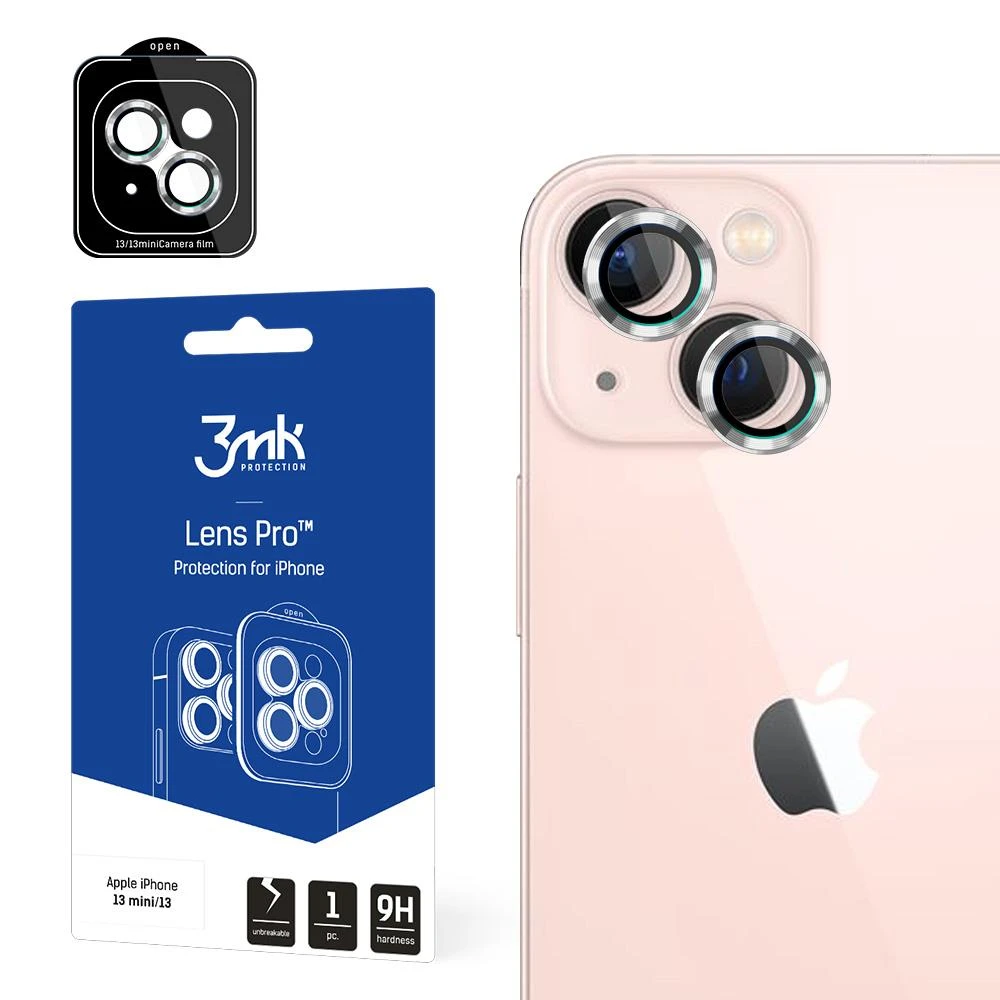 Apsauginis stikliukas kamerai 3mk Lens Pro Apple iPhone 13/13 Mini sidabrinis