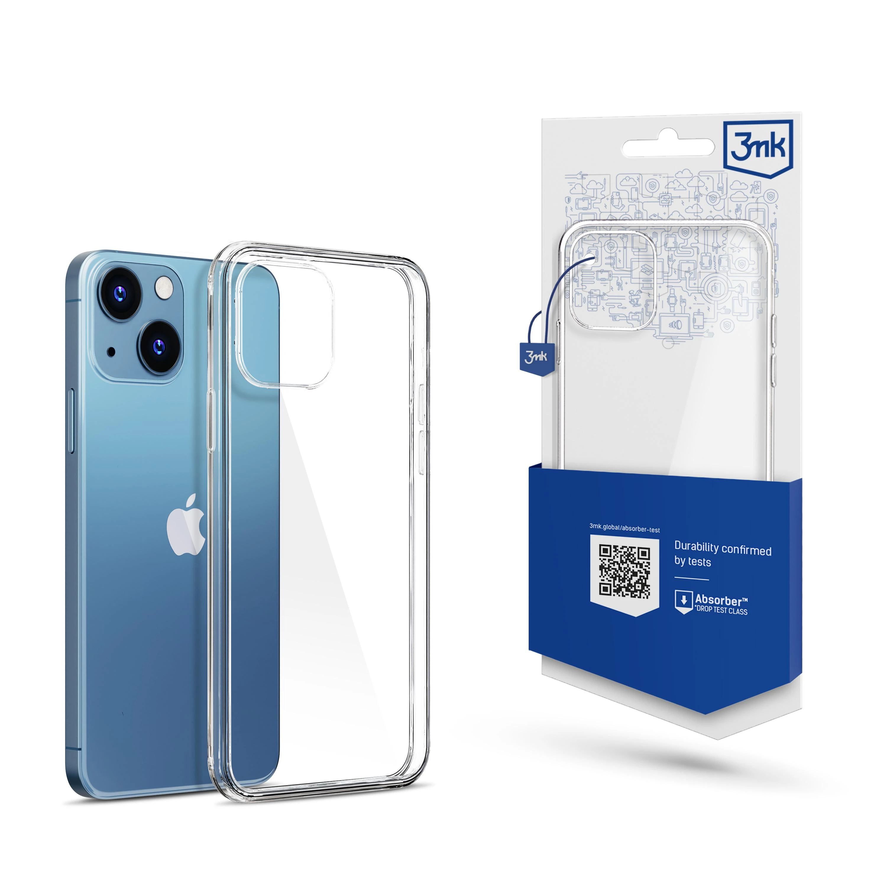 3MK iPhone 13 Mini, TPU, skaidrus, skaidrus telefono dėklas