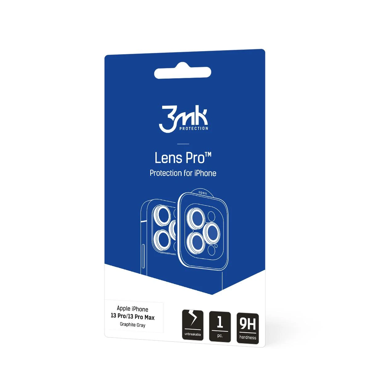 Apsauginis stikliukas kamerai 3mk Lens Pro Apple iPhone 13 Pro/13 Pro Max juodas