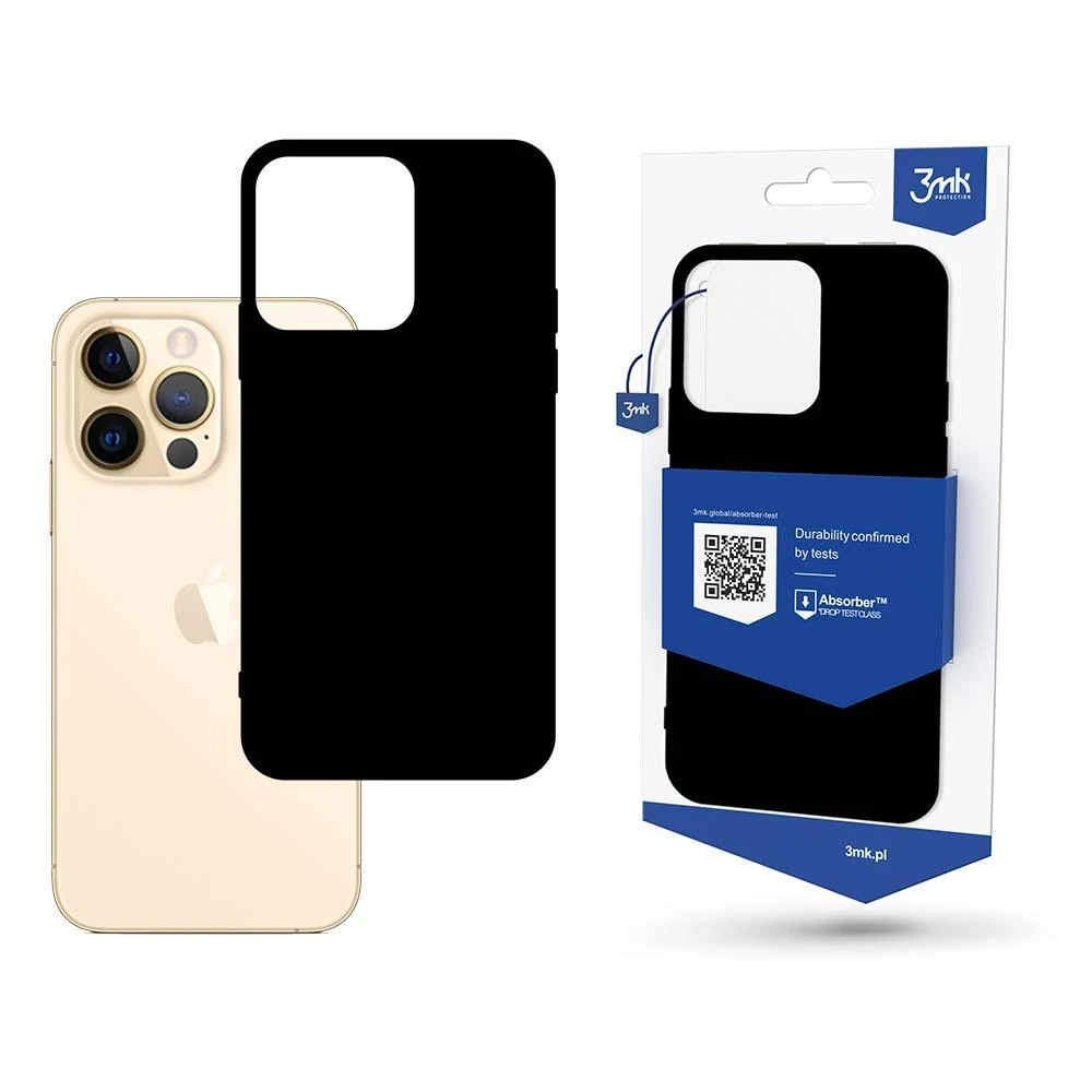 3MK skirtas iPhone 13 Pro, Juodas, Matt Case