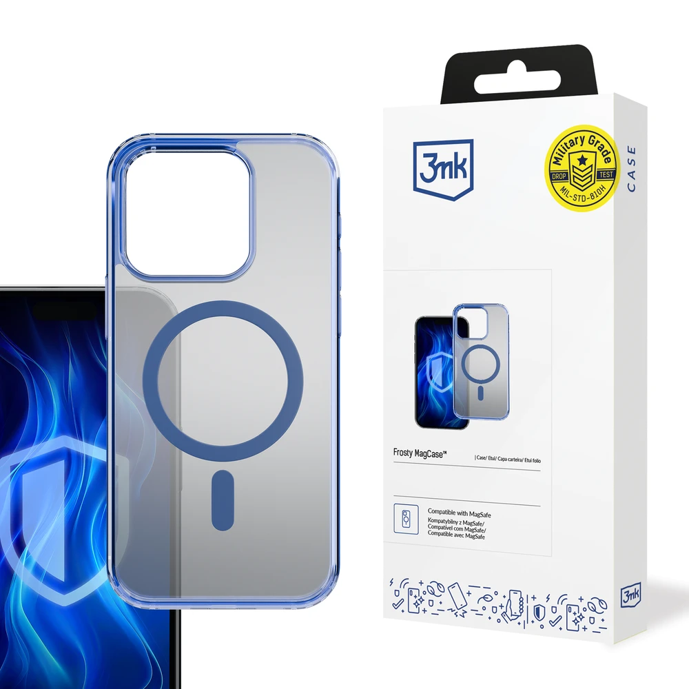 3mk Frosty MagCase Mėlyna dėklas Apple iPhone 13 Pro Max - skaidrus