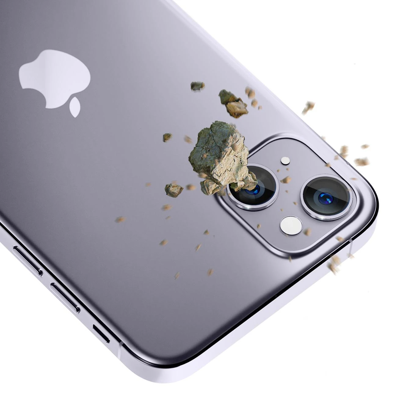 Apsauginis stiklas kamerai Apple iPhone 14 9H 3mk Lens Protection Pro series lens - violetinė