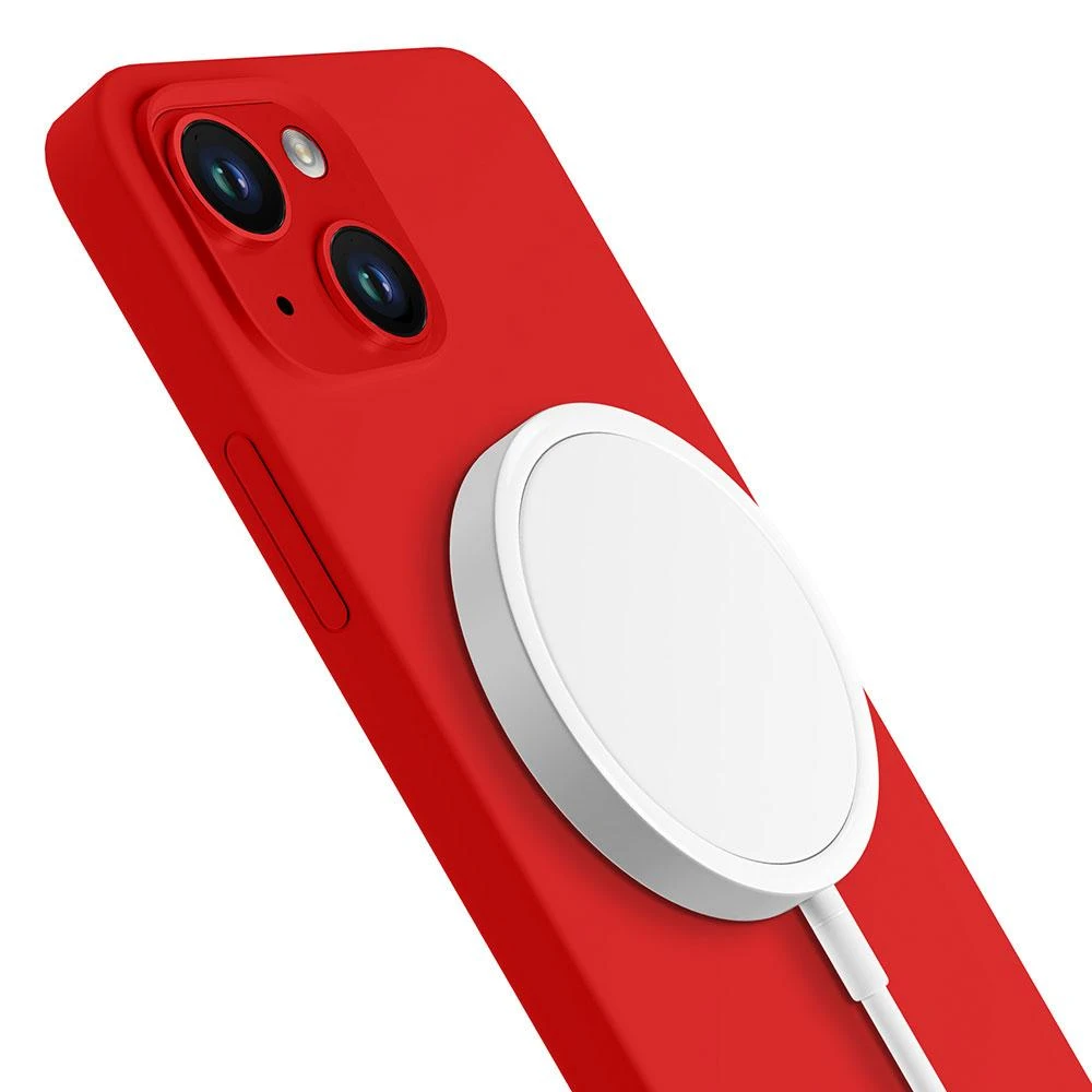Dėklas 3Mk Protection 3 mk Hardy silikoninis „MagCase“, skirtas „iPhone 14 Plus“ – raudonas
