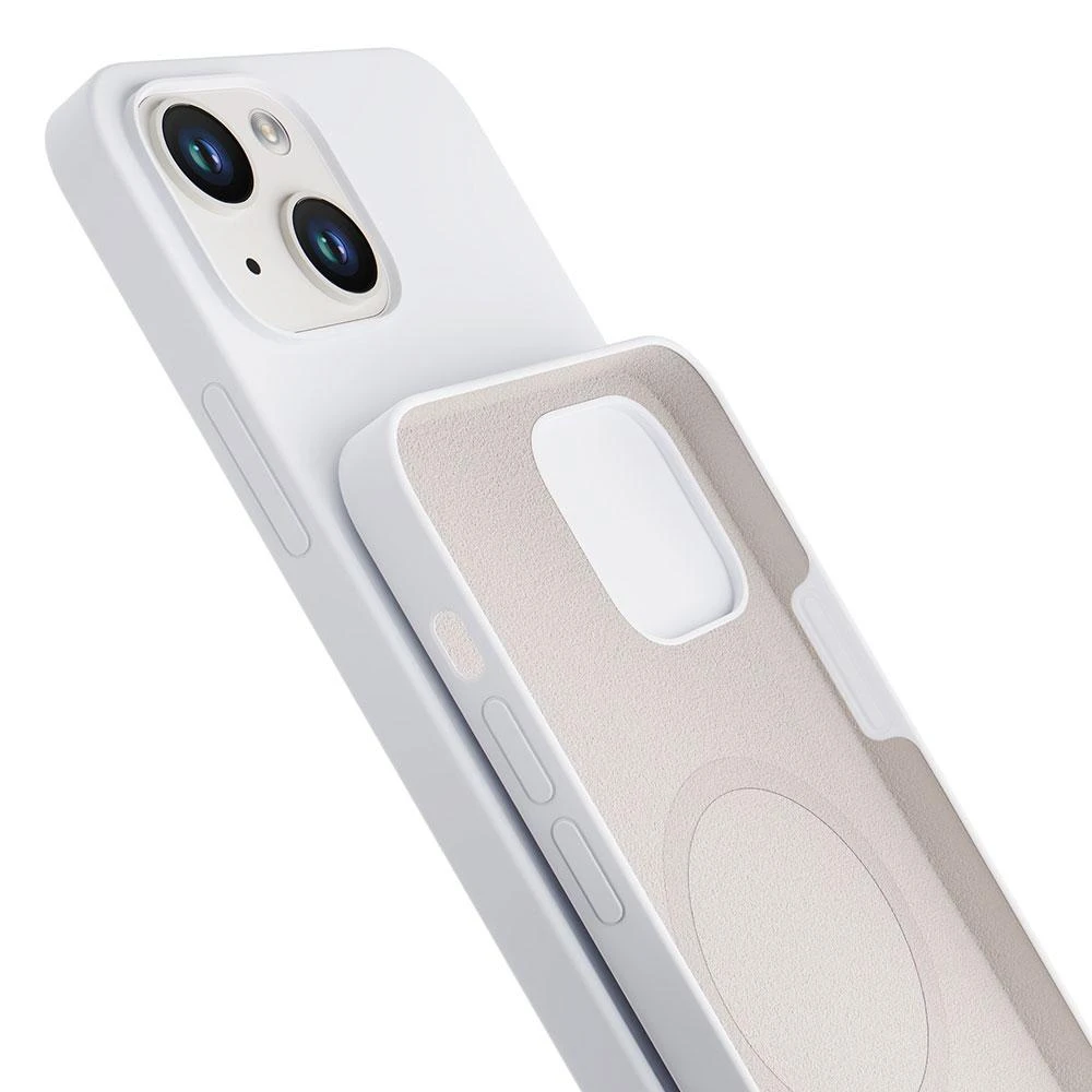 Dėklas 3Mk Protection 3 mk Hardy silikoninis „MagCase“, skirtas „iPhone 14 Plus“ – baltas