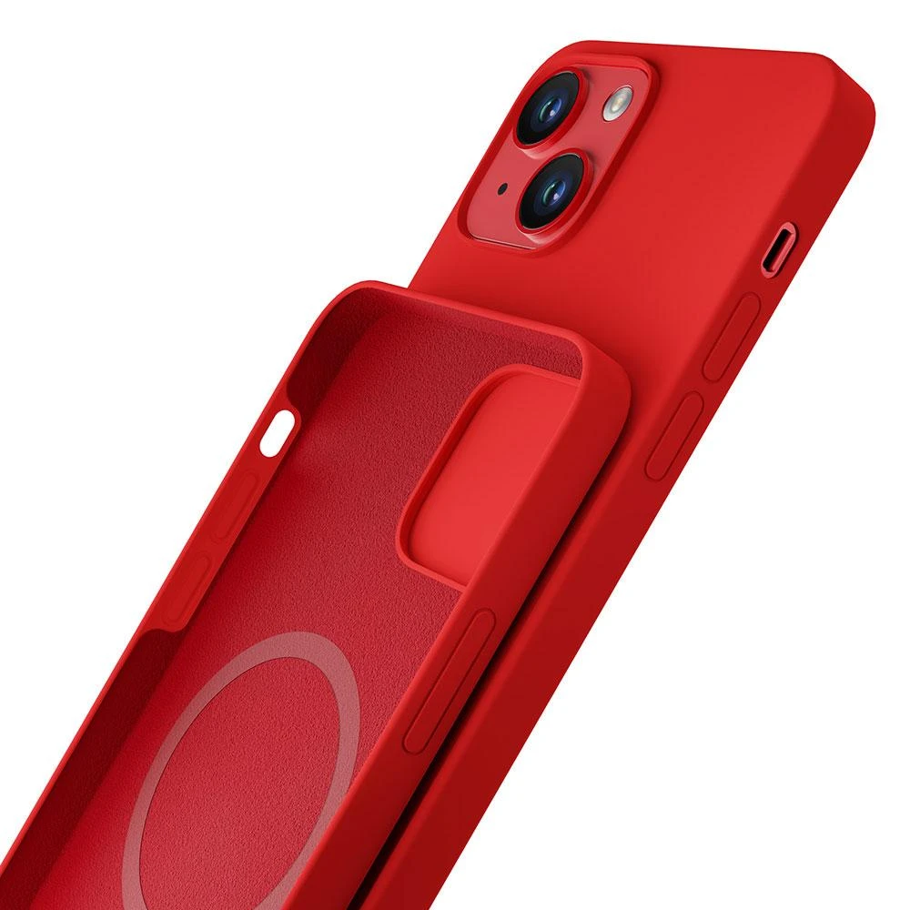 Dėklas 3Mk Protection 3 mk Hardy silikoninis „MagCase“, skirtas „iPhone 14 Plus“ – raudonas