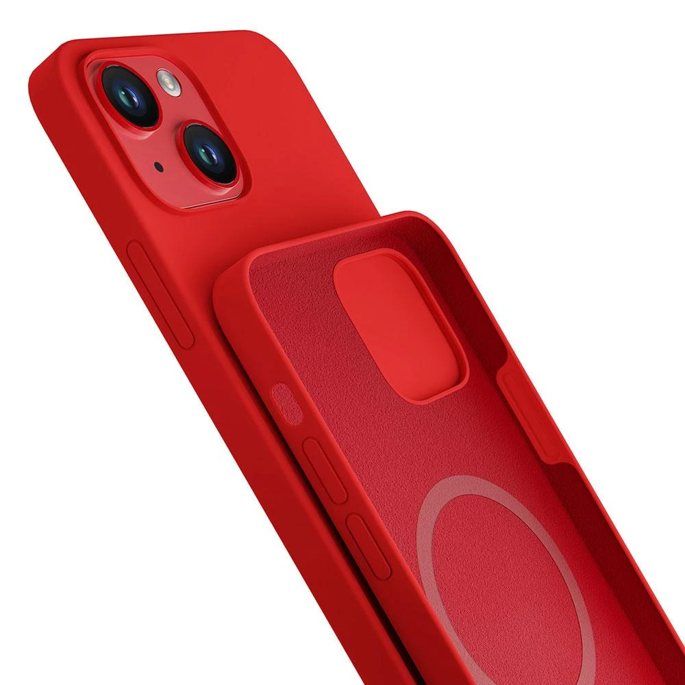 Dėklas 3Mk Protection 3 mk Hardy silikoninis „MagCase“, skirtas „iPhone 14 Plus“ – raudonas