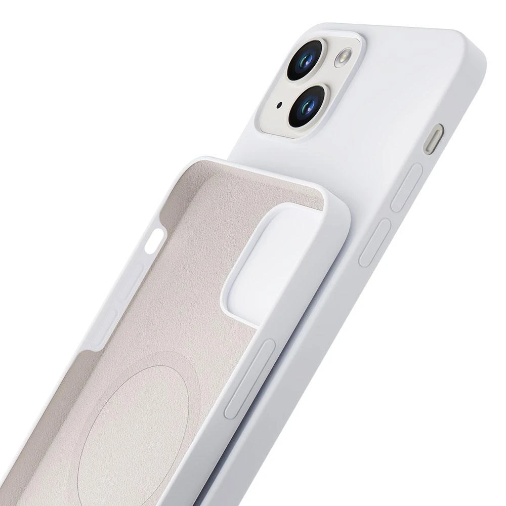 Dėklas 3Mk Protection 3 mk Hardy silikoninis „MagCase“, skirtas „iPhone 14 Plus“ – baltas