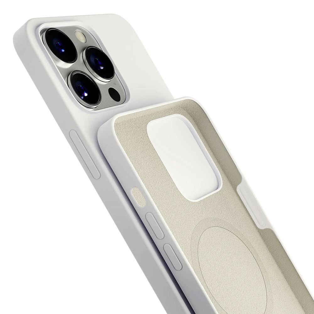 Dėklas 3Mk apsauga 3mk Hardy silikoninis MagCase iPhone 14 Pro - Baltas