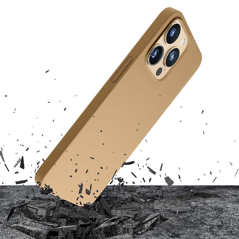 Dėklas Apple iPhone 14 Pro – 3mk Hardy Silicone MagCase Gold