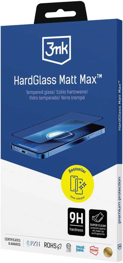 3MK kieto stiklo matinis „Max“ dėklas „Apple iPhone 15 Plus“ (6,7 colio)