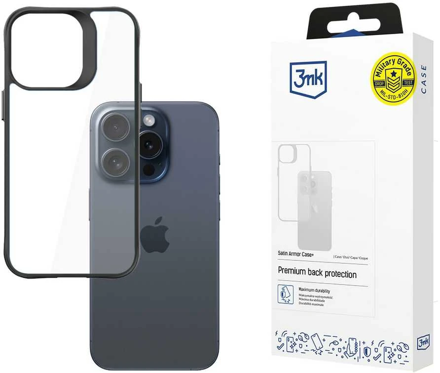 Dėklas 3mk Satin Armor Case+ Apple iPhone 15 Pro