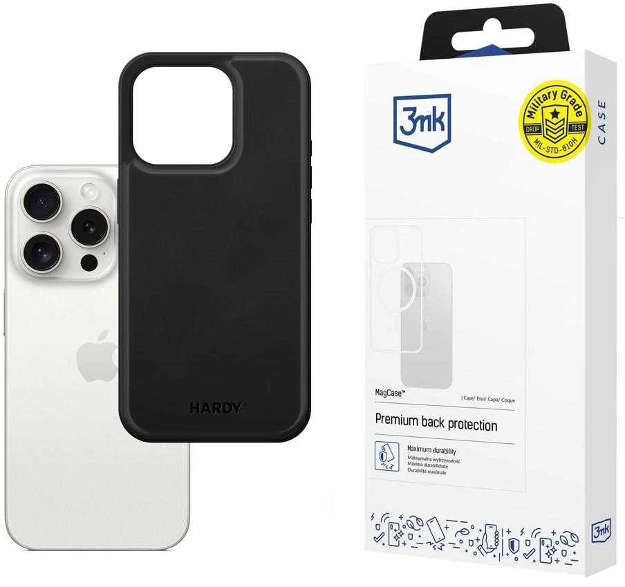 Dėklas 3mk apsauginis dangtelis HARDY Apple Silky Leather MagCase, skirtas Apple iPhone 15 Pro Max