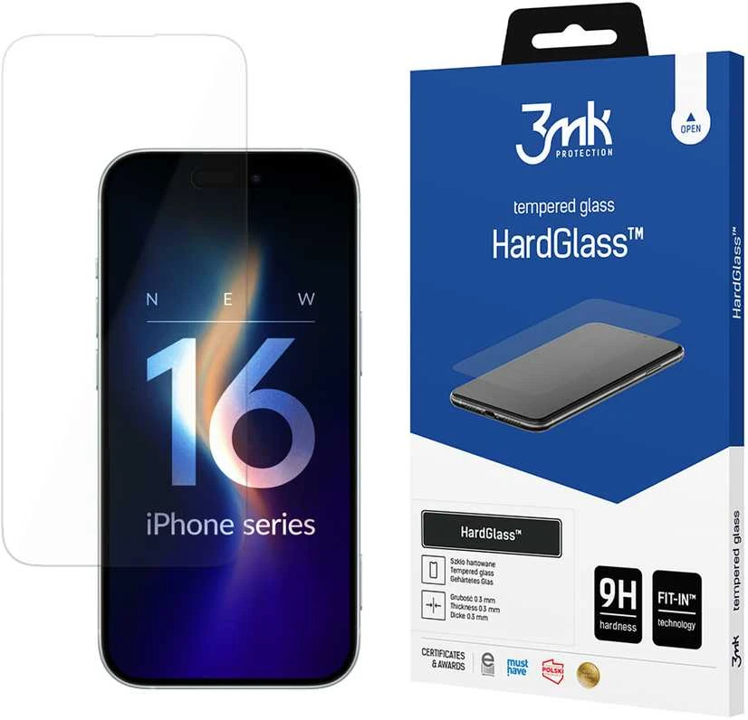 LCD apsauginis stikliukas 3mk Hard Glass Apple iPhone 16