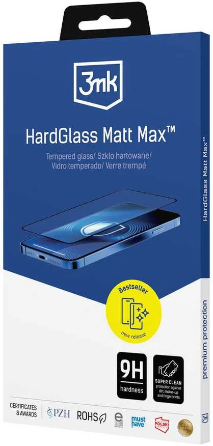 3MK kieto stiklo matinis „Max“ dėklas „Apple iPhone 16 Plus“ (6,7 colio)