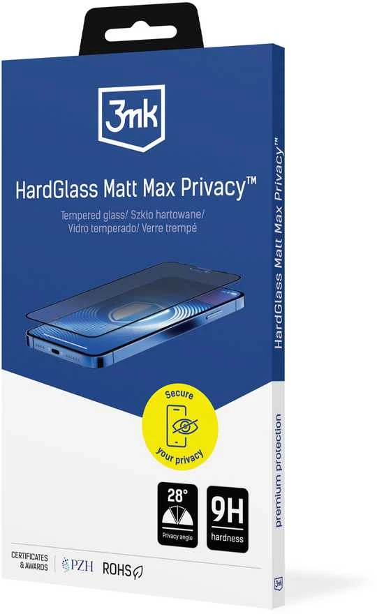 3mk HardGlass Matt Max Privacy - Matte Apsauginis stiklas with Privacy Filter skirtas iPhone 16 Pro Max