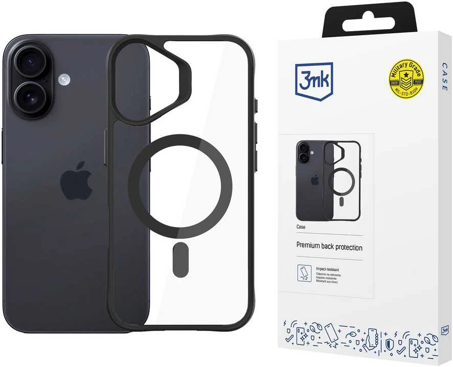 Dėklas 3Mk Apsauginis 3mk Satin Armor MagCase iPhone 17 - Juodas