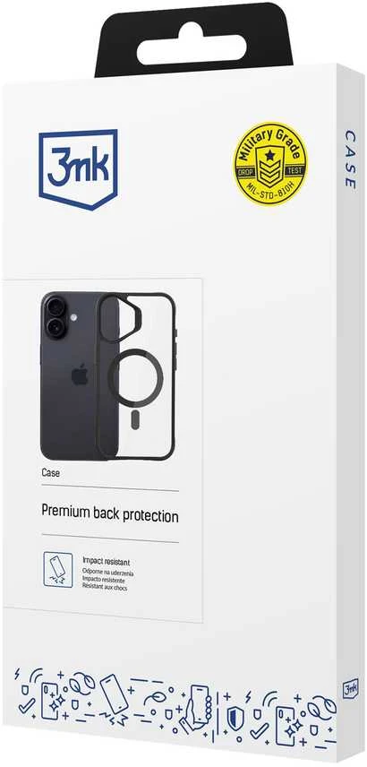 Dėklas 3Mk Apsauginis 3mk Satin Armor MagCase iPhone 17 - Juodas