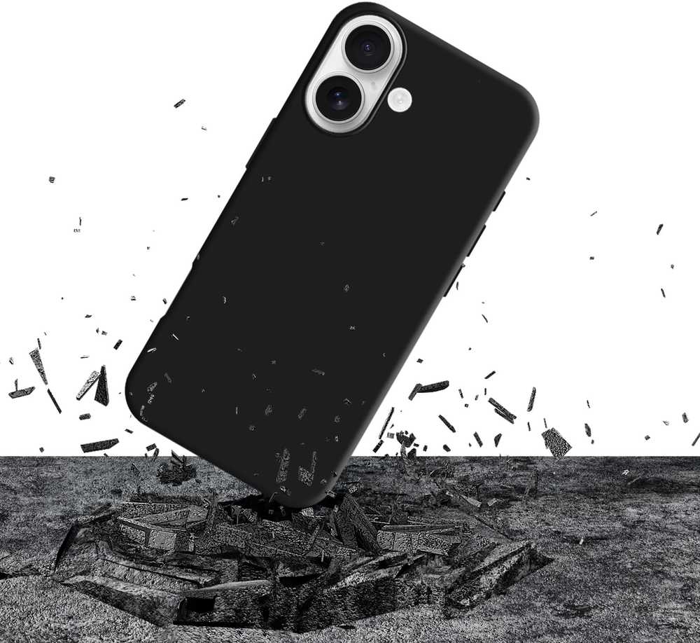 Dėklas 3MK Silicone dėklas skirtas Apple iPhone 17 juodos spalvos