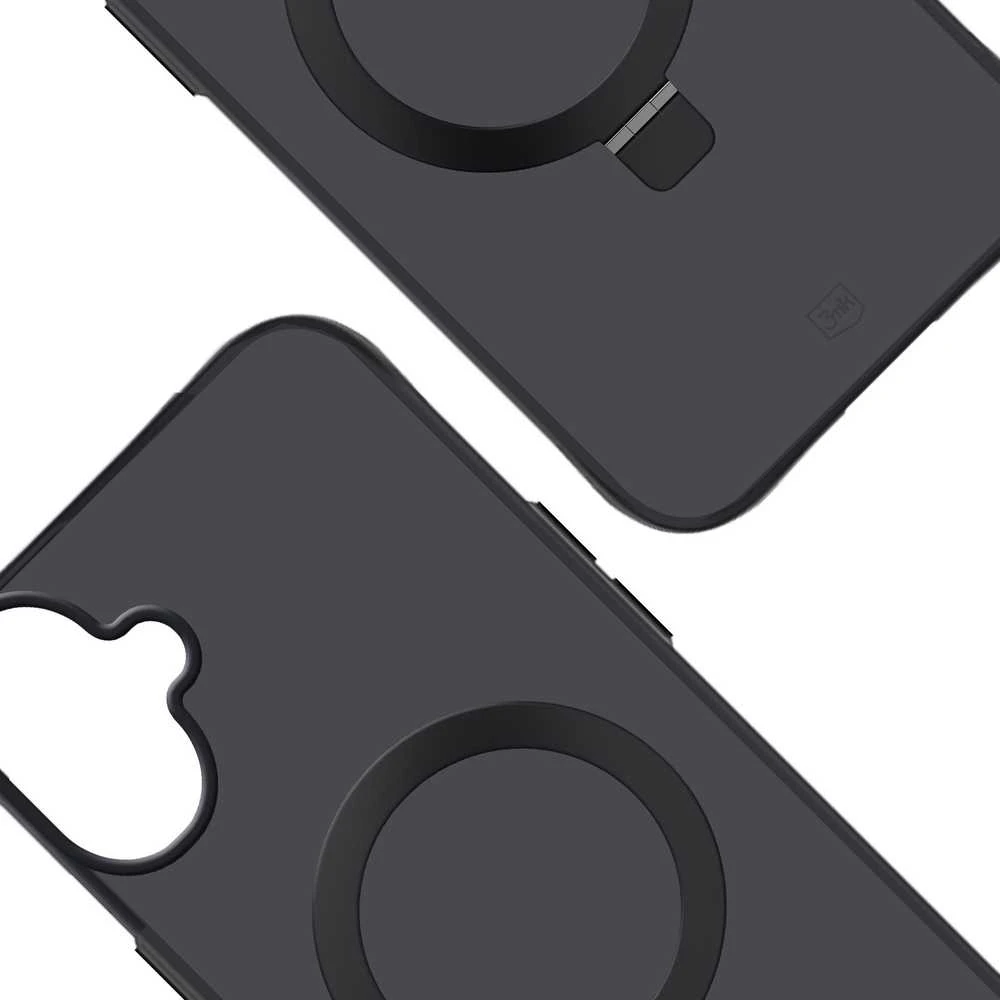 3Mk apsaugos 3mk dūminis dėklas su magnetu ir stovu iPhone 17 - juodas