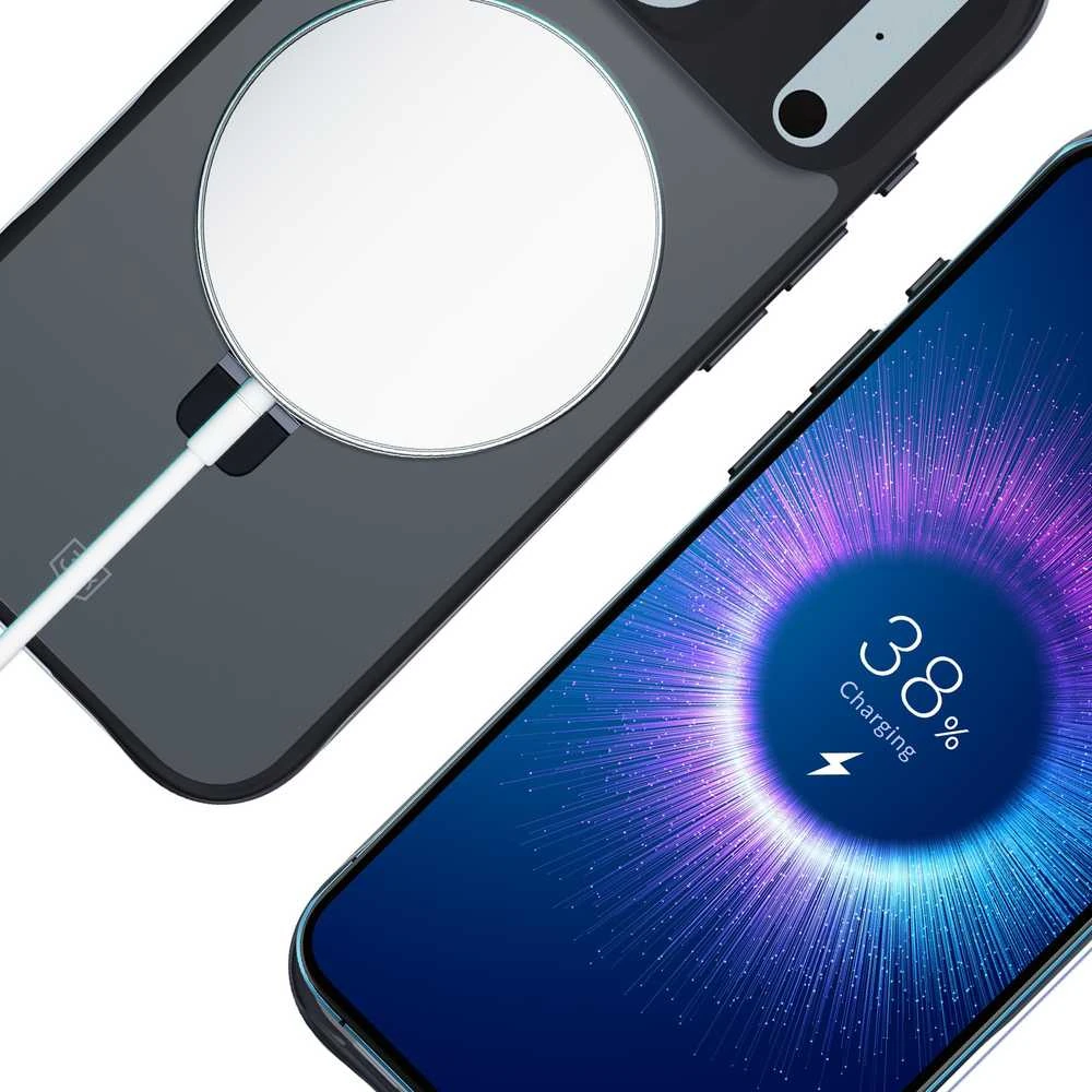 Dėklas 3MK Smoke Dėklas Mag&Stand for Apple iPhone 17 Pro