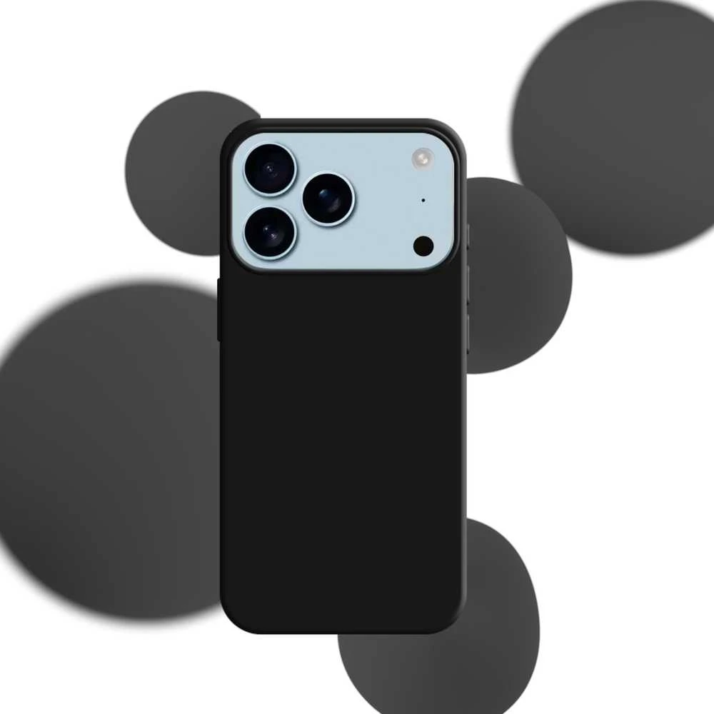 Case 3MK Silicone dėklas skirtas Apple Apple iPhone 17 Pro Max juodos spalvos