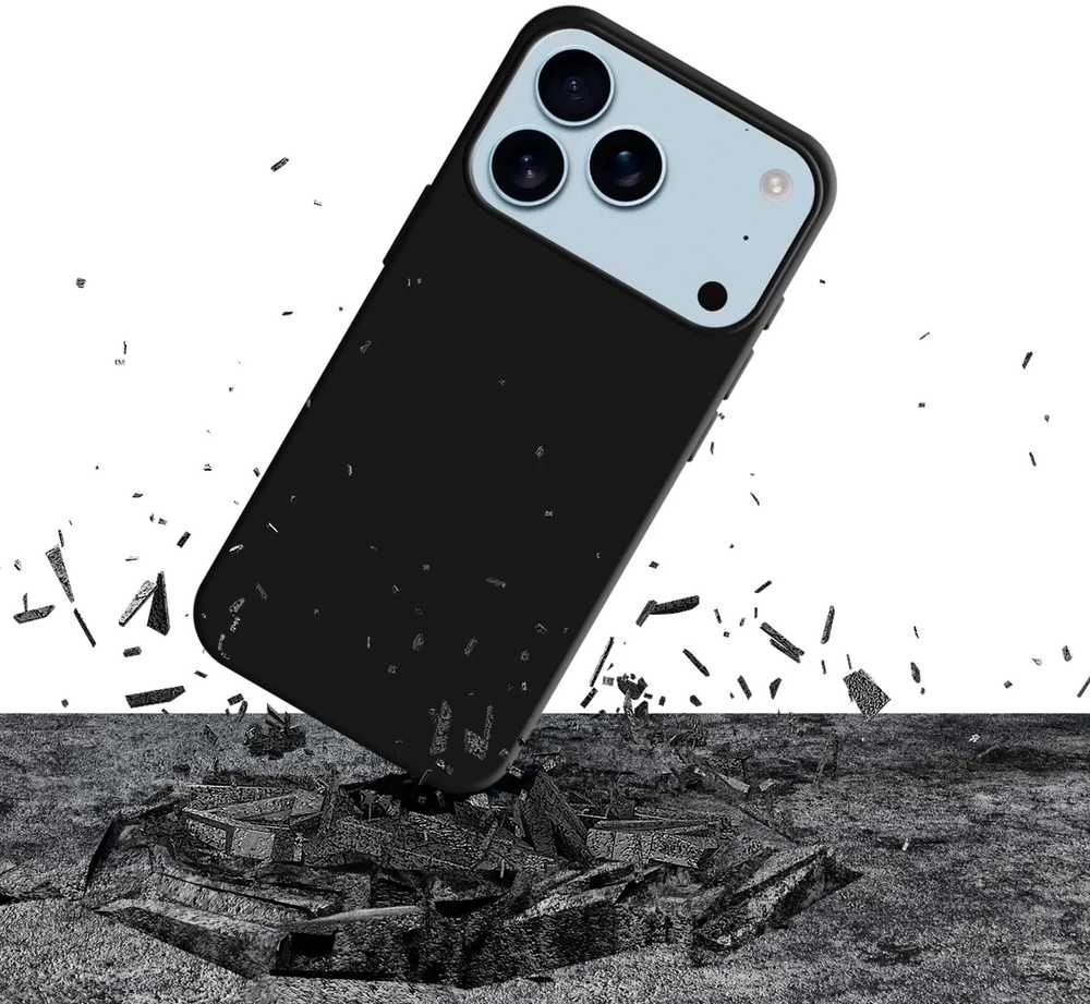 Case 3MK Silicone dėklas skirtas Apple Apple iPhone 17 Pro Max juodos spalvos