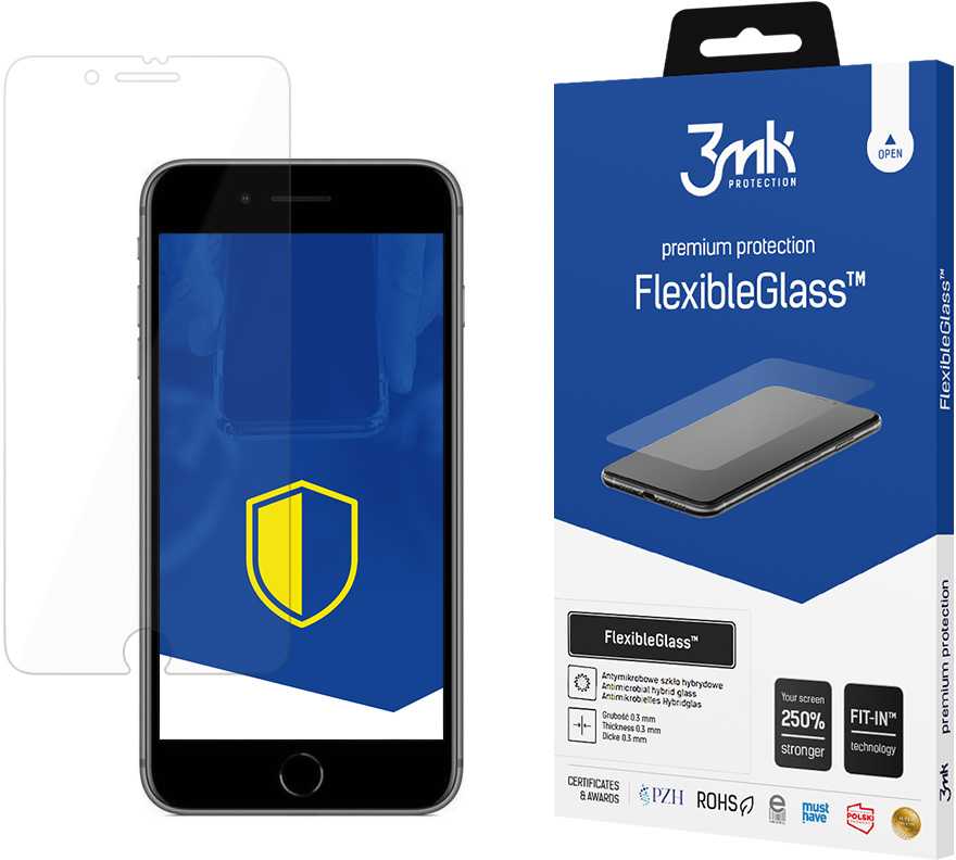 3MK FlexibleGlass ekrano apsauga, Apple, iPhone 6 Plus, hibridinis stiklas, skaidrus