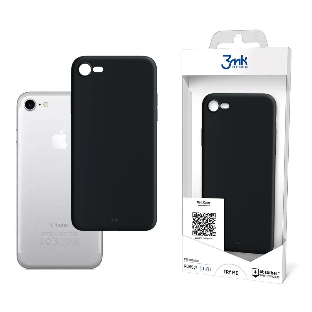 3MK Matt Dėklas Apple iPhone 7/8 juodos spalvos