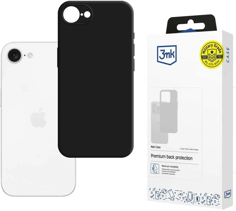 Dėklas 3mk Matt Case Apple iPhone 16e juodas