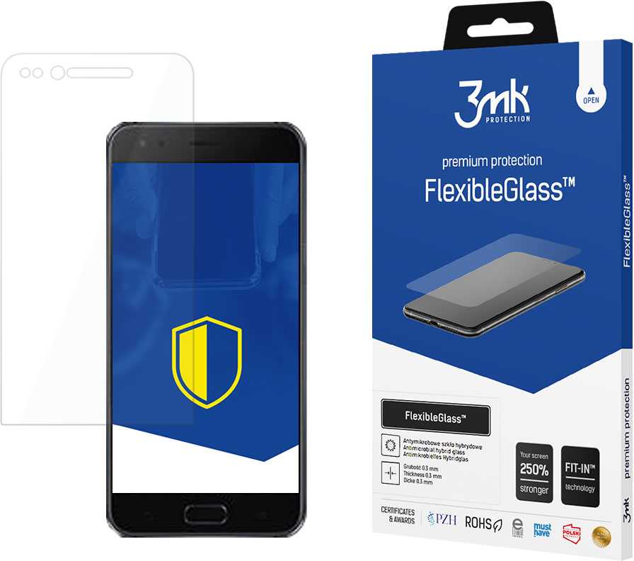 3MK FlexibleGlass Screen protector, Asus, ZenFone 4, Hybrid glass, Transparent