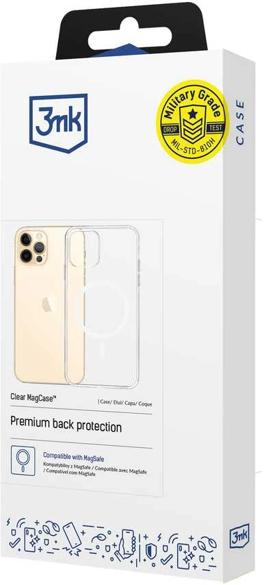 Nezatříděno 3mk skaidrus MagCase dėklas, skirtas Apple iPhone 12 Pro Max – skaidrus