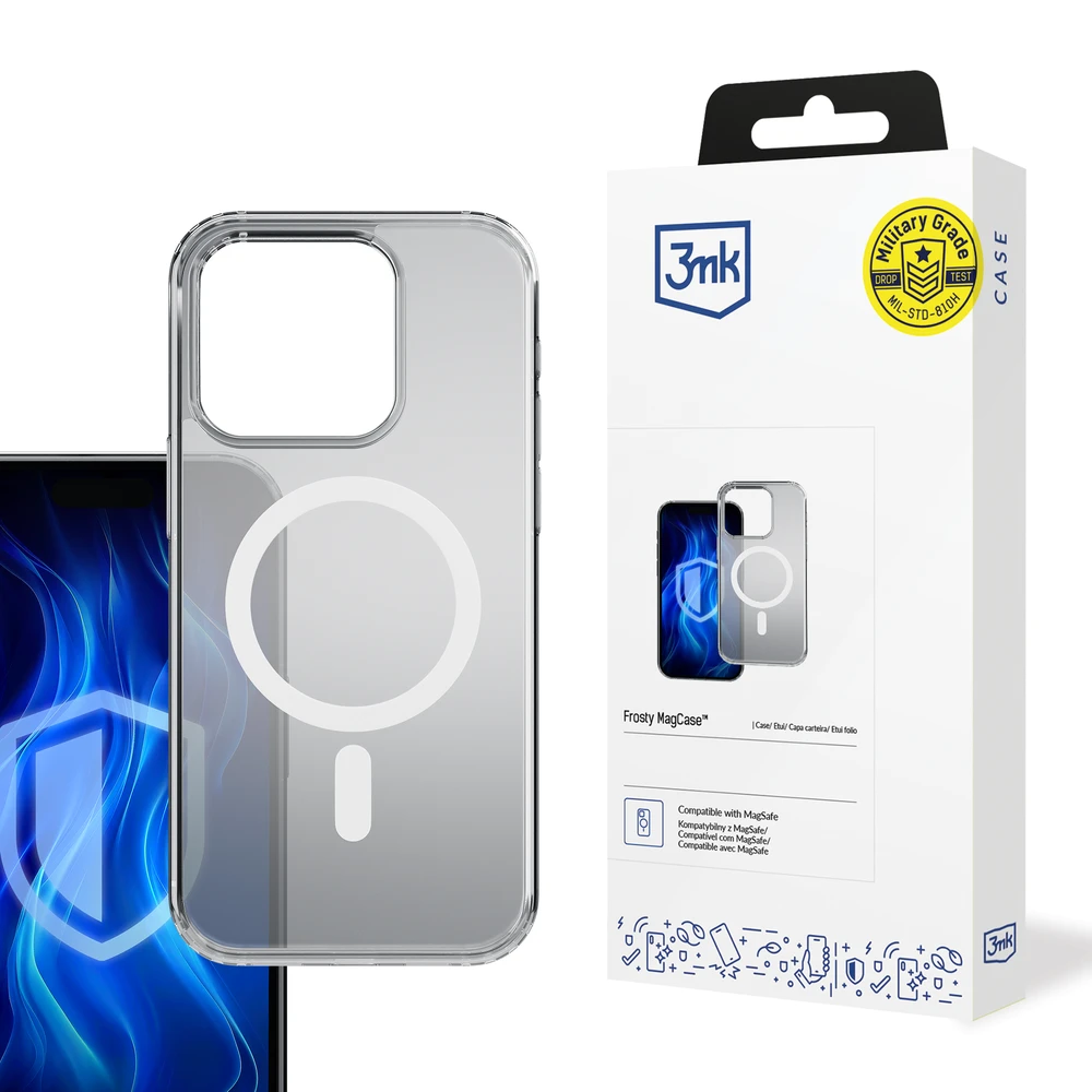 3mk Frosty MagCase Baltas dėklas Apple iPhone 13 Pro Max - baltas