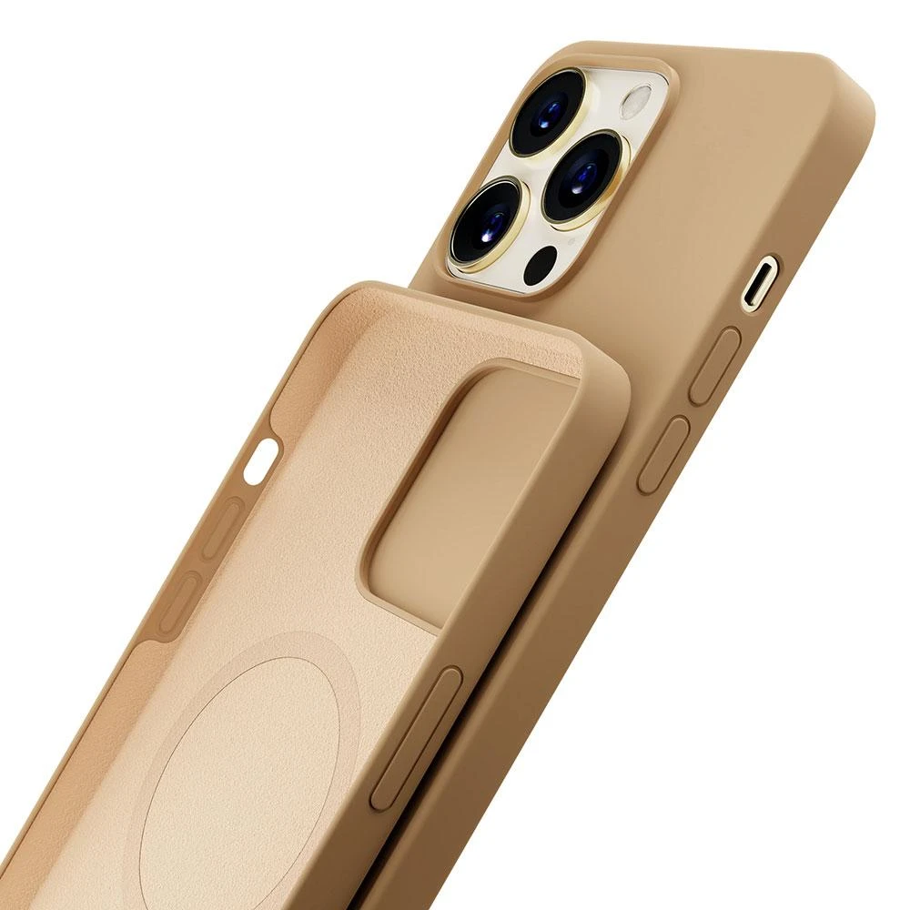Dėklas Apple iPhone 14 Pro Max – 3mk Hardy Silicone MagCase Gold