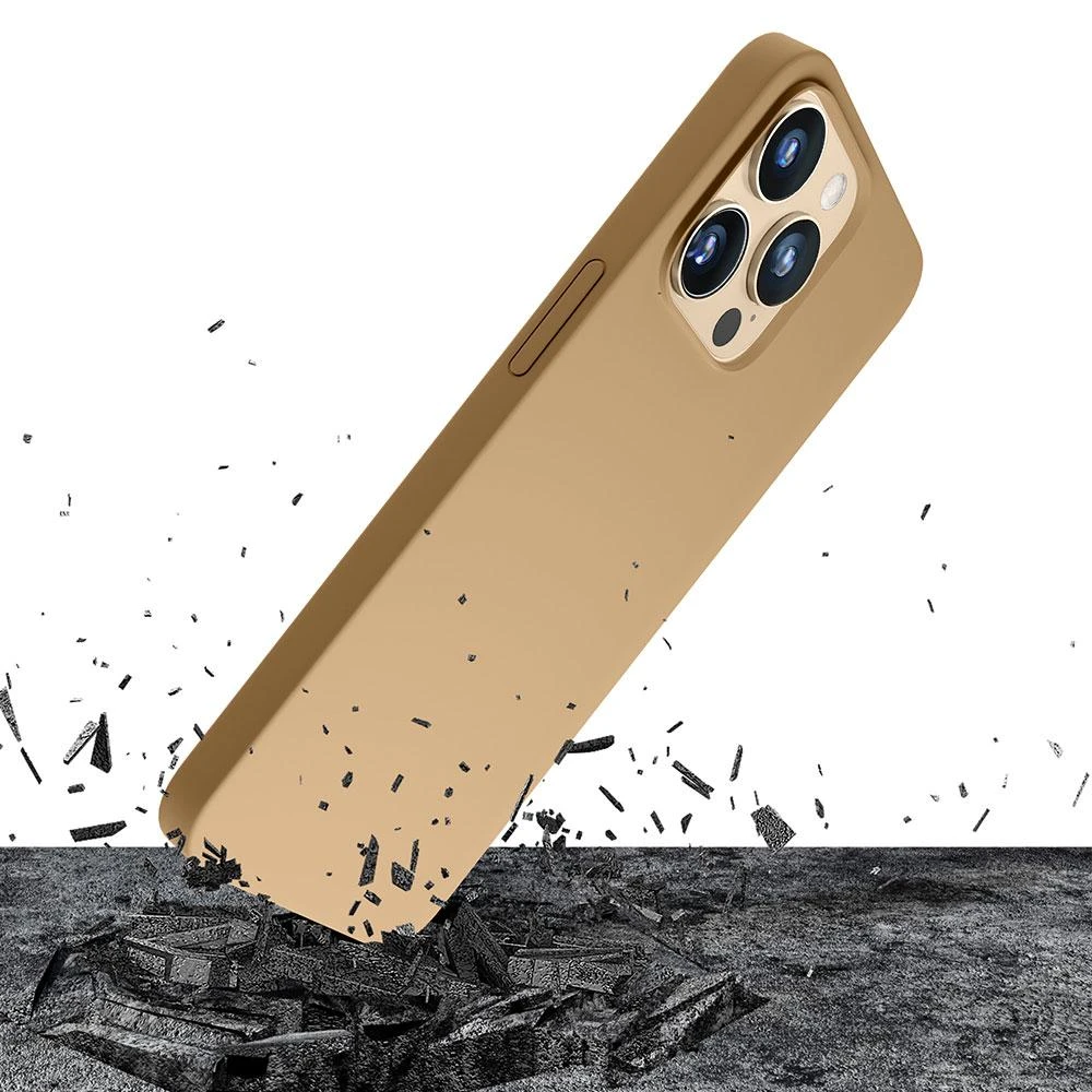 Dėklas Apple iPhone 14 Pro Max – 3mk Hardy Silicone MagCase Gold