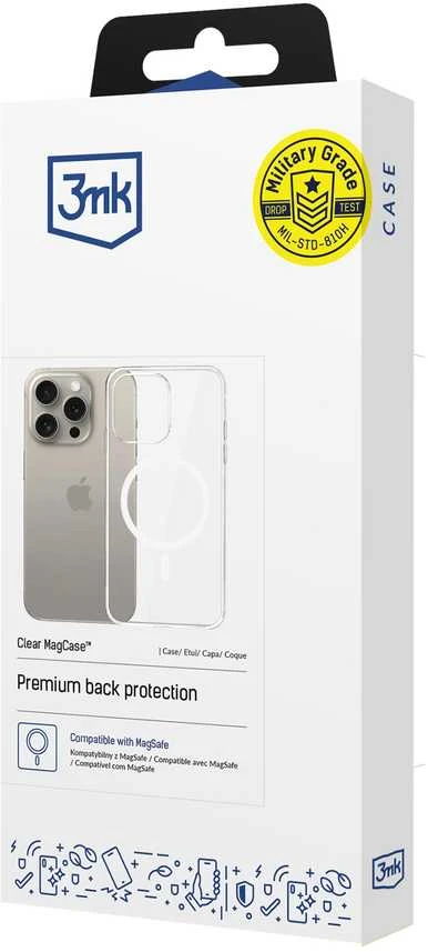 Dėklas 3MK Clear MagCase Apple iPhone 15 Pro Max