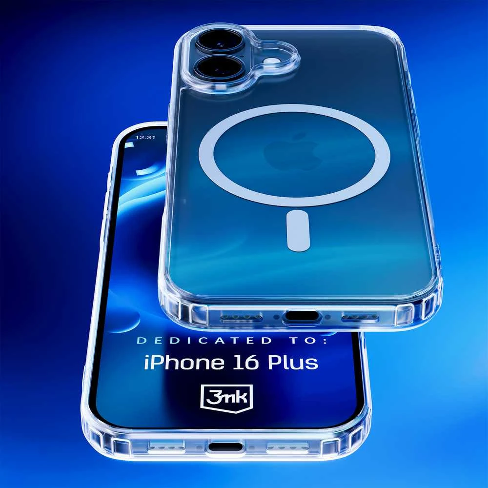 3MK MagDėklas Apple iPhone 16 Plus 6.7" skaidrus, suderinamas su MagSafe