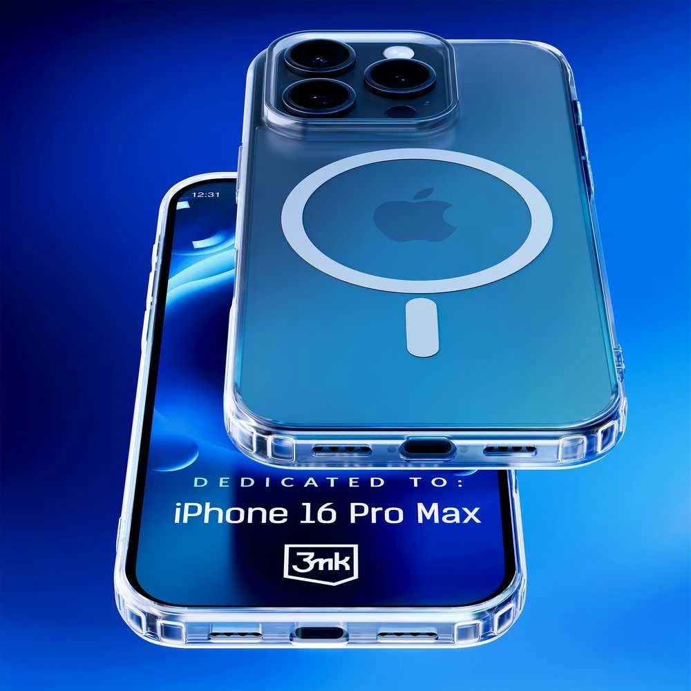 3MK MagDėklas Apple iPhone 16 Pro Max 6.9" skaidrus, suderinamas su MagSafe