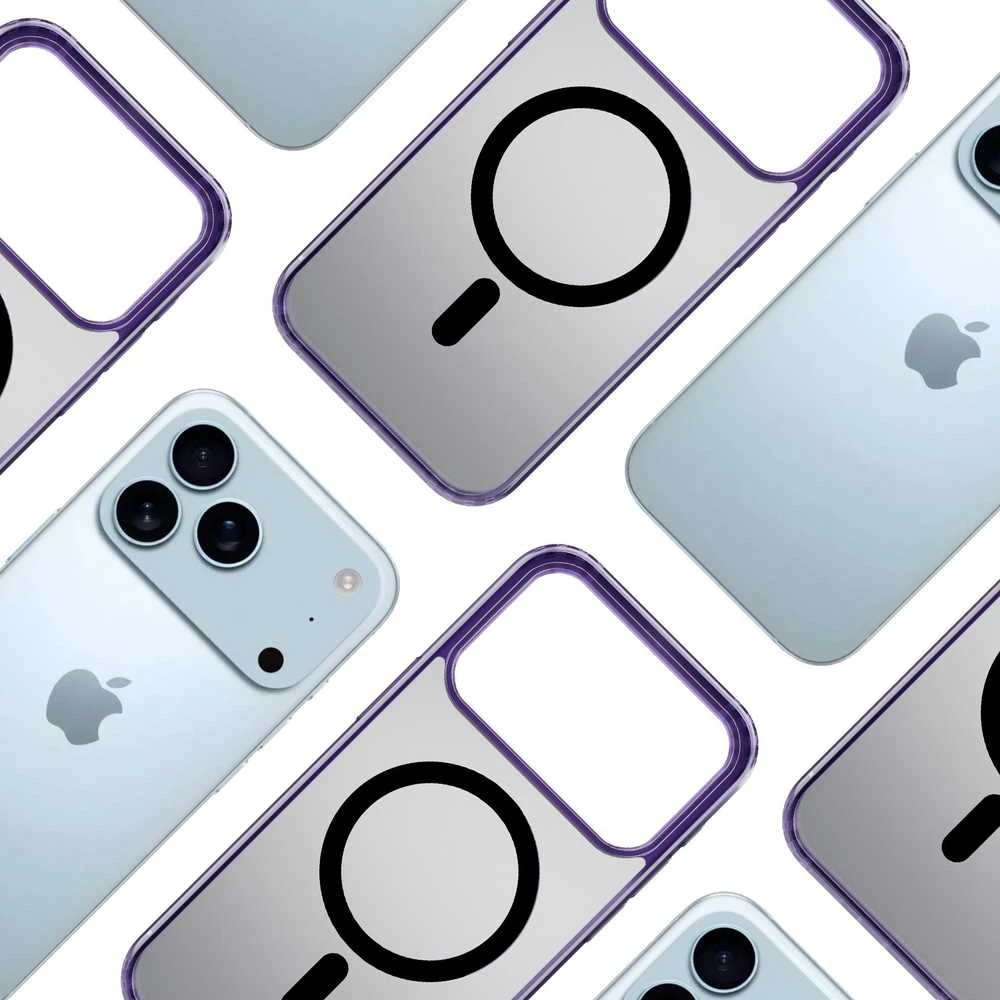 Dėklas 3MK Frosty MagCase skirtas Apple iPhone 17 Pro violetinės spalvos