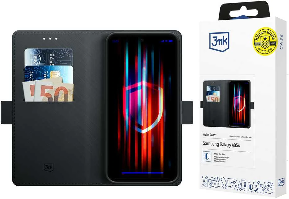 3mk Wallet Samsung Galaxy A05s - dėklas telefonui juodos spalvos