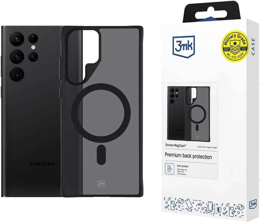 3MK Smoke MagDėklas Samsung Galaxy S22 Ultra 5G