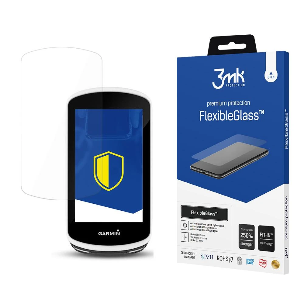 3mk FlexibleGlass hibridinio stiklo apsauga Garmin Edge 1030 dviračio kompiuterio ekranui